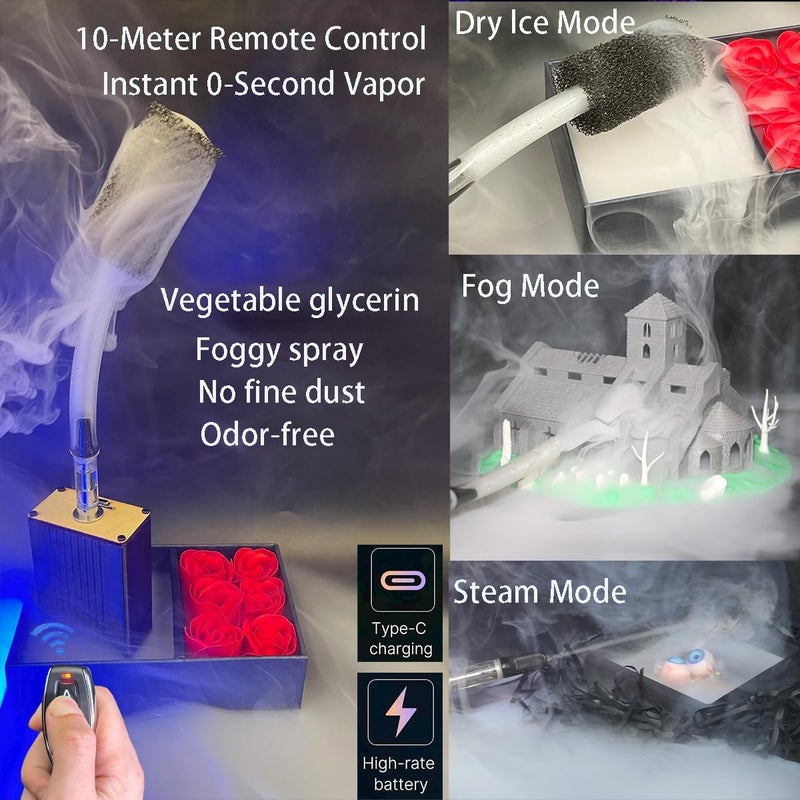 StagesFogger Store Handheld Fog Machine|Smoke Machine for Indoor DJ Party Portable Forgger for Photography, Outdoor Stage Effects,Halloween,Weddings - Image 3
